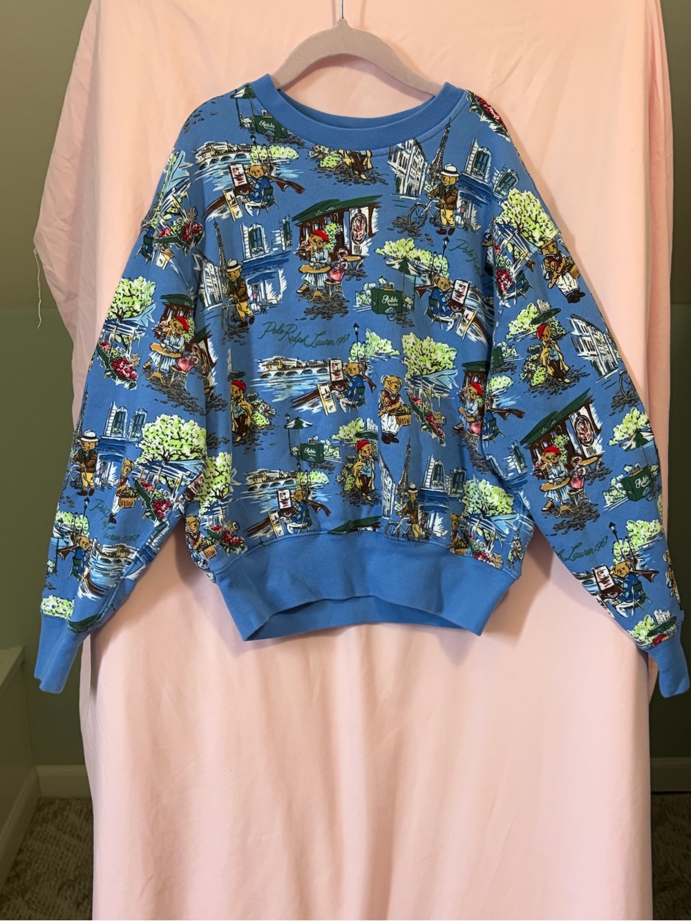 Polo Ralph Lauren Bear French Terry Sweatshirt size kids 8/10